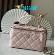 Chanel Handle Vanity Case Light Pink Bag 17x10x8cm - 1