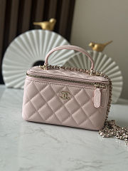 Chanel Handle Vanity Case Light Pink Bag 17x10x8cm - 6