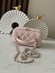 Chanel Handle Vanity Case Light Pink Bag 17x10x8cm - 4