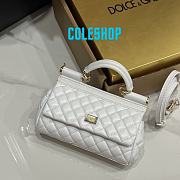 Dolce & Gabbana Sicily Small Leather White 18x11x6cm - 1