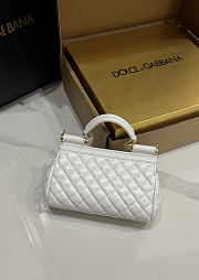 Dolce & Gabbana Sicily Small Leather White 18x11x6cm - 4