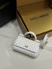 Dolce & Gabbana Sicily Small Leather White 18x11x6cm - 6