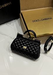 Dolce & Gabbana Sicily Small Leather Black 18x11x6cm - 3