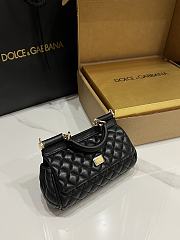 Dolce & Gabbana Sicily Small Leather Black 18x11x6cm - 4