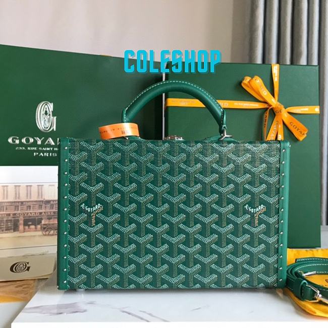 Goyard Goyardine Grand Hotel Trunk Bag Green 24.5x7.5x17cm - 1