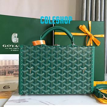 Goyard Goyardine Grand Hotel Trunk Bag Green 24.5x7.5x17cm