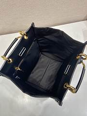 Prada Re-Nylon Leather Tote Bag Black 23x28.5x15cm - 3