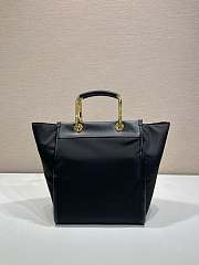 Prada Re-Nylon Leather Tote Bag Black 23x28.5x15cm - 4