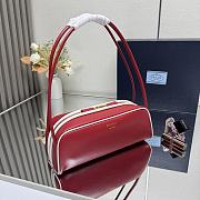 Prada Swing Smooth Leather Shoulder Bag Red 28x11.5x10cm - 5