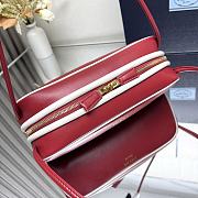 Prada Swing Smooth Leather Shoulder Bag Red 28x11.5x10cm - 3