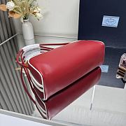 Prada Swing Smooth Leather Shoulder Bag Red 28x11.5x10cm - 2