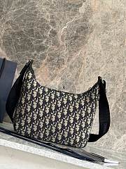 Dior Small Rider Soft Hobo Bag Beige Black 25x22x9cm  - 4