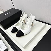 Chanel Slingback Pink Pump White And Black 6cm - 2
