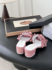 Chanel new camellia slippers pink - 2