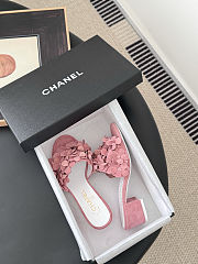 Chanel new camellia slippers pink - 4