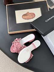 Chanel new camellia slippers pink - 5