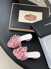 Chanel new camellia slippers pink - 6