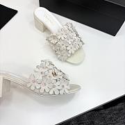 Chanel new camellia slippers white - 5