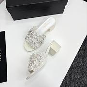 Chanel new camellia slippers white - 4