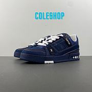 Louis Vuitton LV trainer denim dark blue original version X2 - 1