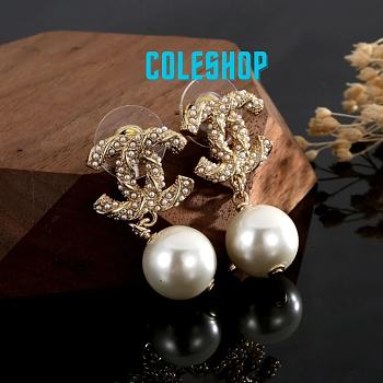 Chanel Pearl Double C Earrings