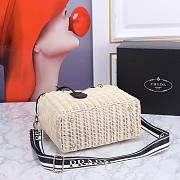 Prada canvas bamboo woven bag 26*13*20cm - 3