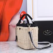 Prada canvas bamboo woven bag 26*13*20cm - 2