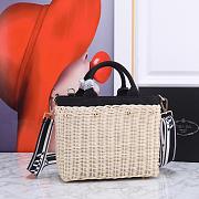Prada canvas bamboo woven bag 26*13*20cm - 4