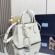 Prada Double Saffiano Leather Handbag white 25x18.5x12.5cm - 4