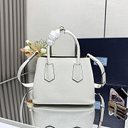 Prada Double Saffiano Leather Handbag white 25x18.5x12.5cm - 5