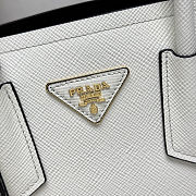 Prada Double Saffiano Leather Handbag white 25x18.5x12.5cm - 2