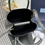 Prada Double Saffiano Leather Handbag grey 25x18.5x12.5cm - 6