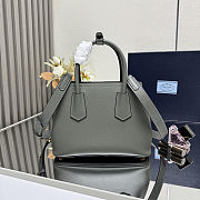 Prada Double Saffiano Leather Handbag grey 25x18.5x12.5cm - 5