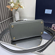 Prada Double Saffiano Leather Handbag grey 25x18.5x12.5cm - 4