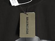Balenciaga new 3M art letter print washed and worn short-sleeved T-shirt black - 5