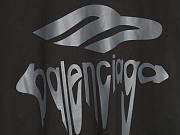 Balenciaga new 3M art letter print washed and worn short-sleeved T-shirt black - 4