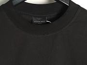 Balenciaga new 3M art letter print washed and worn short-sleeved T-shirt black - 3