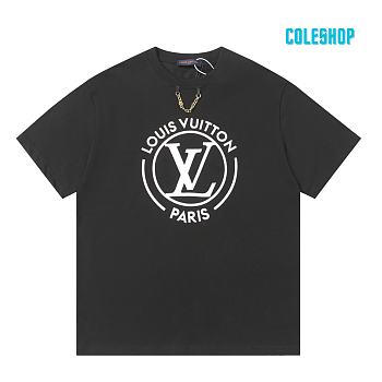 Louis Vuitton LV chain logo printed short-sleeved T-shirt black