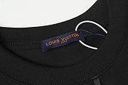 Louis Vuitton LV chain logo printed short-sleeved T-shirt black - 6