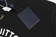Louis Vuitton LV chain logo printed short-sleeved T-shirt black - 3
