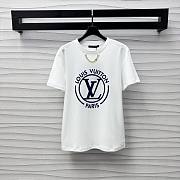 Louis Vuitton LV chain logo printed short-sleeved T-shirt white - 3