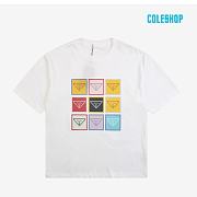 Prada 24ss nine-square triangle logo printed short-sleeved white - 1