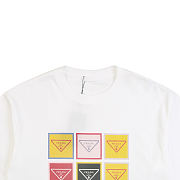 Prada 24ss nine-square triangle logo printed short-sleeved white - 2