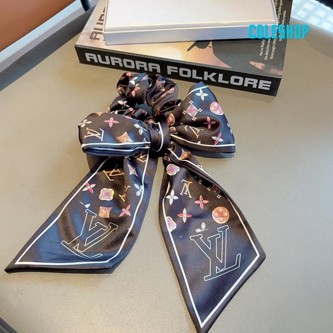 LV (Louis Vuitton) letter ribbon ponytail hair ring butterfly colon hairband - 1