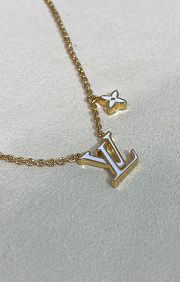 LV new ICONIC series white enamel letter necklace - 6