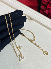 LV new ICONIC series white enamel letter necklace - 5