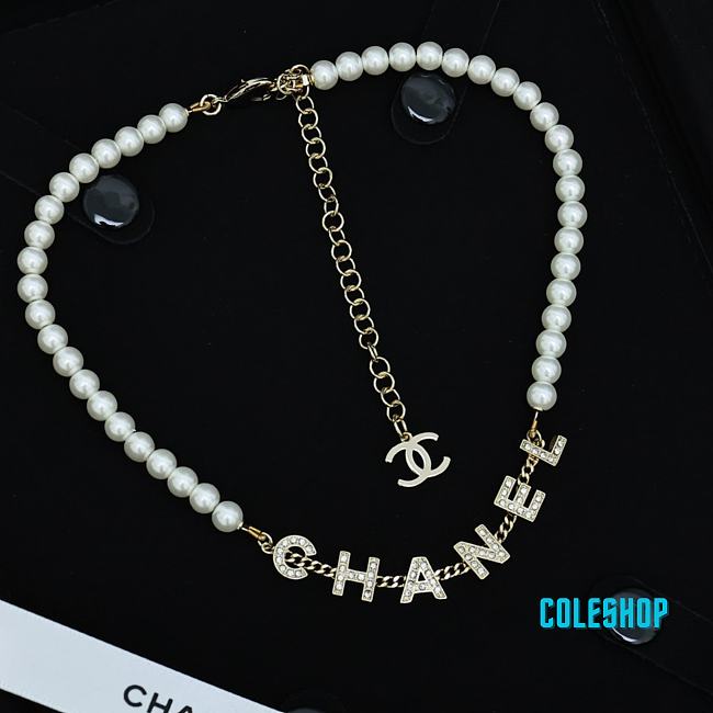 CHANEL Classic Letter Pearl Necklace - 1