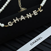 CHANEL Classic Letter Pearl Necklace - 5