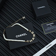 CHANEL Classic Letter Pearl Necklace - 3