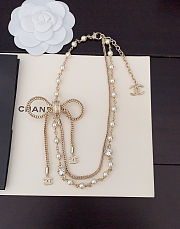 Chanle latest model bow double necklace - 4